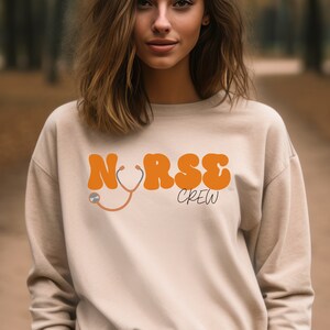 Retro Nurse Crew shirt, Nurse sweatshirt, Stethoscope nurse shirt, Cute retro hospital shirt for Nurses, Gift for Nurse, Nurse Crew sweater