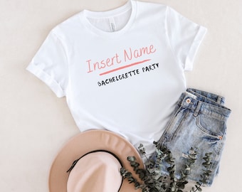 Custom Bachelorette shirt, Personalized shirt, Bridal Party shirt, Bachelorette Party shirts, Bachelorette Party Favor, Girls Trip tshirt