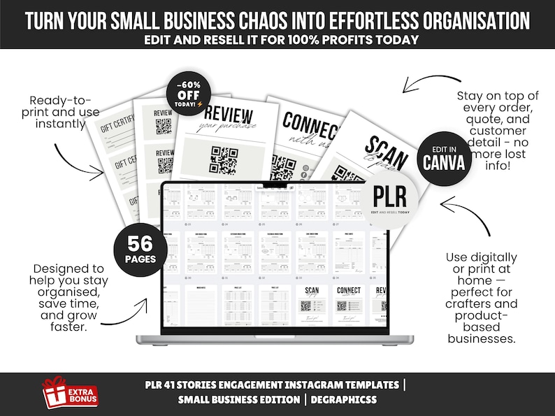 Editable Small Business Order Form Templates Bundle (PDF) - Etsy