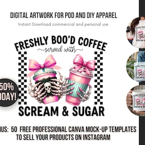 Freshly Boo’d Coffee PNG, Coffee PNG, Halloween PNG, Digital Design, Halloween Shirt Design, Trendy Halloween Png, Halloween Coffee Png