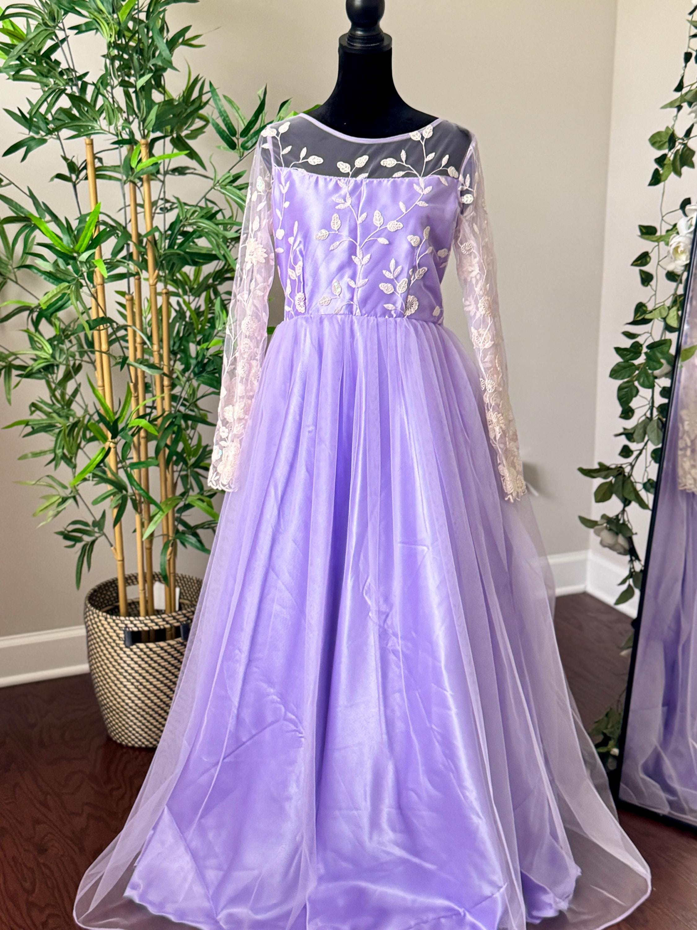 fitted lace wedding dress Floral Maxi Dress with Long Sleeves - Helena main image 0