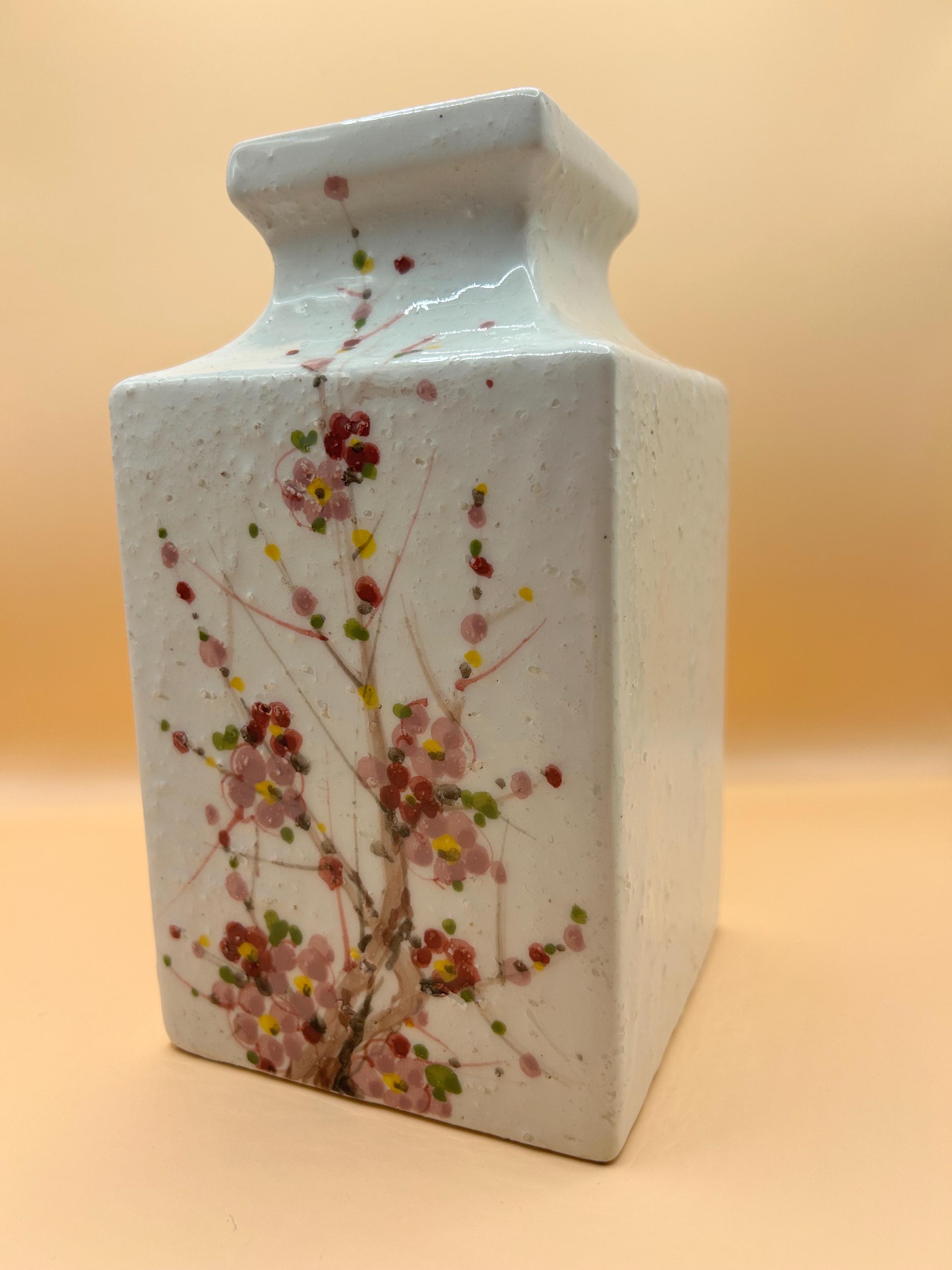 FLAVIA bitossi イタリア フラワーベース 20cm Vintage Bitossi Vase: Flavia Italian Pottery, Cherry Blossom Decor
