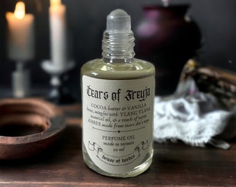 tears of freyja — perfume oil // rituals, devotional oil, victorian gothic, dark academia, macabre, witch aesthetic, gifts ideas, autumn