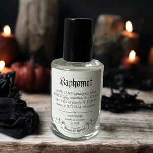baphomet perfume oil // rituals, devotional oil, victorian gothic, dark academia, macabre, witch aesthetic, spooky gifts ideas, autumn image 3