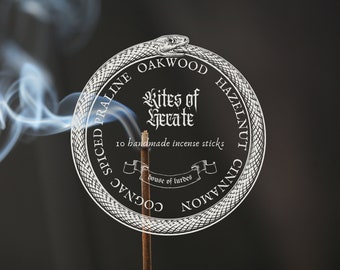 rites of hecate — ritual incense // pack of 10 premium sticks, victorian gothic, dark academia, macabre, witch aesthetic, autumn, halloween