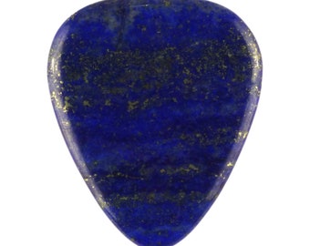 Plektrum aus Lapislazuli für Gitarre oder Bass – 3,0 mm extra stark – 351er Form – Handgefertigtes, exotisches Edelstein-Plektrum