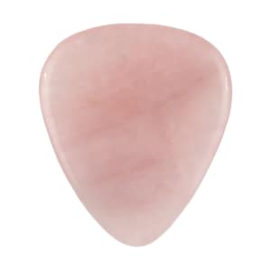 Rose Quartz Stone Guitar Or Bass Pick - 3.0 mm Ultra Heavy Gauge - 351 Shape - Specialty Handmade Gemstone Exotic Plectrum