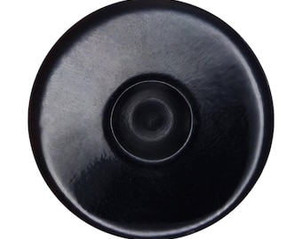Black Buffalo Horn Guitar Or Mandolin Pick - 3.0 mm Ultra Heavy Gauge - Round Shape - Natural Finish Handmade Specialty Exotic Plectrum