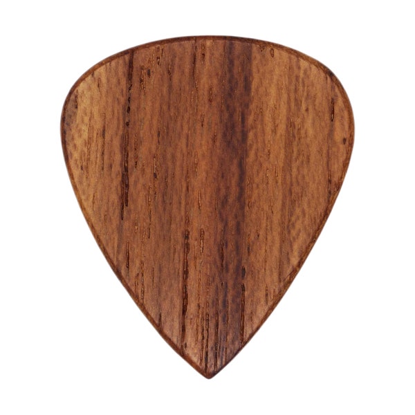 Teak Wood Guitar Or Bass Pick - 1.5 mm Heavy Gauge - 351 Shape - Natural Finish Handmade Specialty Exotic Plectrum