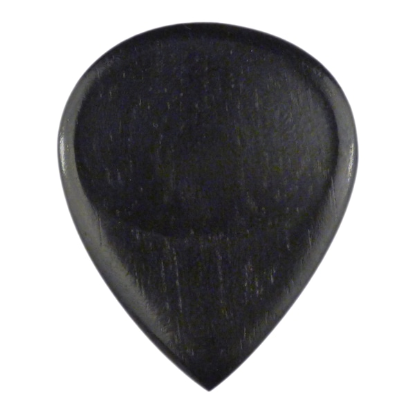 Ebony Wood Guitar Or Bass Pick - 3.0 mm Ultra Heavy Gauge - 351 Groove Shape - Natural Finish Handmade Specialty Exotic Plectrum