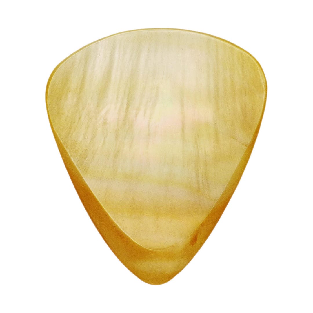 Shell Plectuim Gold Abalone Shell Guitar or Bass Pick - 2.0 Mm - 351 Wedge Shape ...