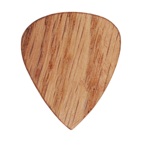 Médiator de guitare ou de basse en bois de chêne Calibre lourd de 1,5 mm  Forme 351 Plectre exotique fait à la main avec finition naturelle -   France