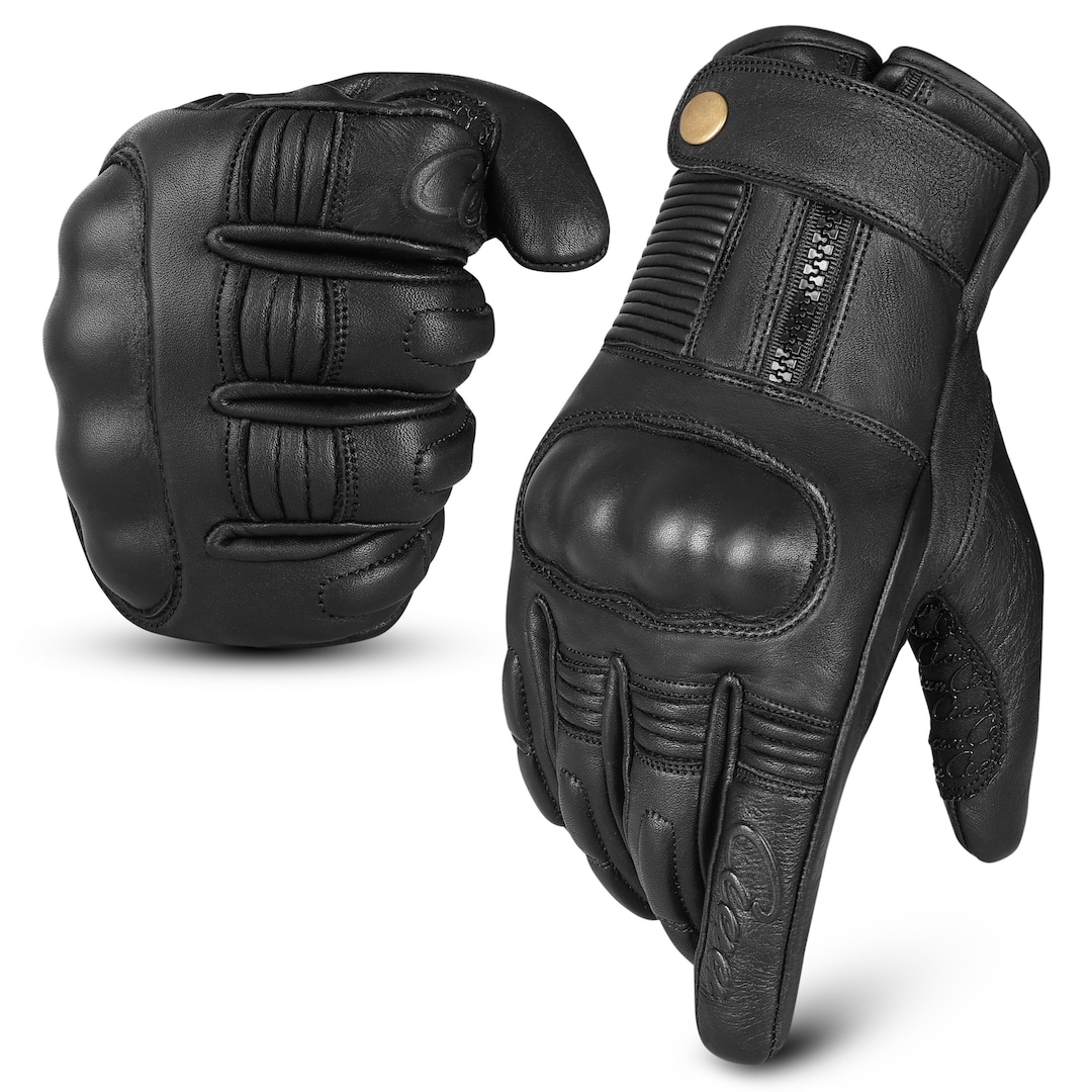 Aaasportx Men's Motorcycle Gloves Winter Leather Motorbike Gloves Touch Screen Etsy Canada