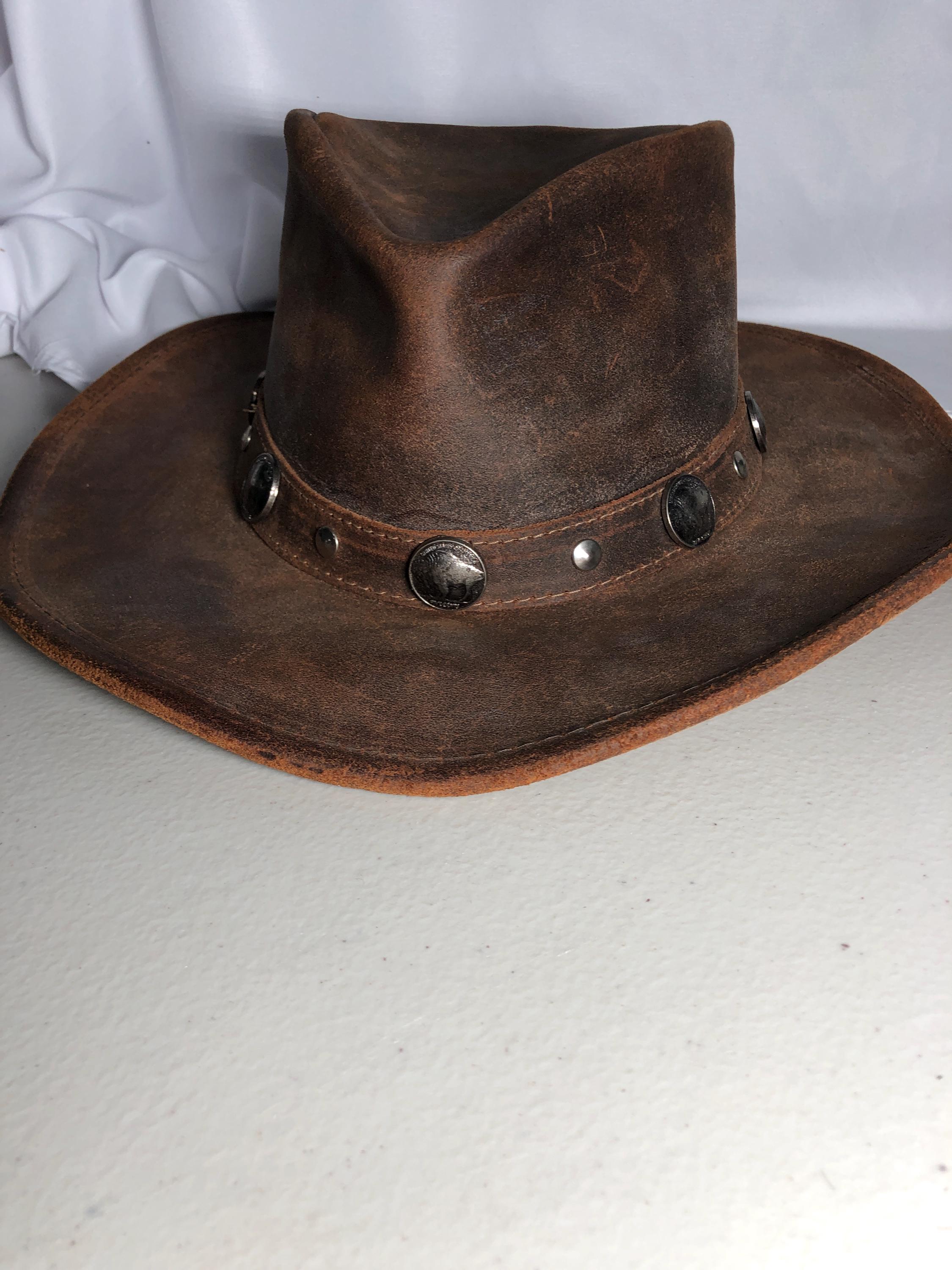 Minnetonka Leather Outback Hat - Etsy display picture 3