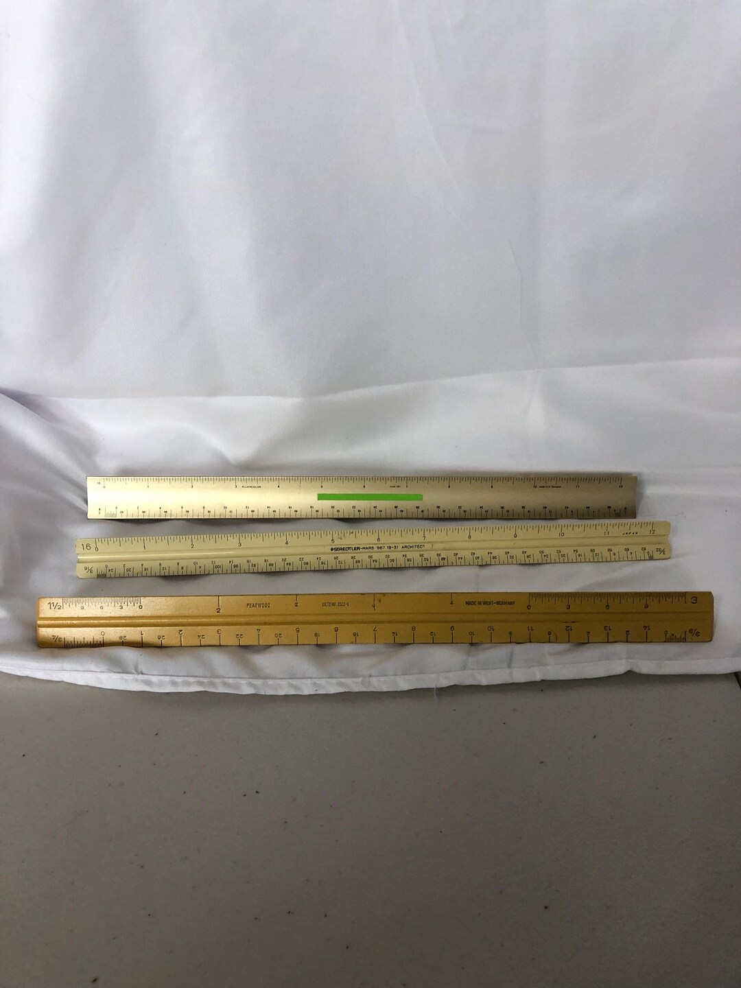 Lot of 3 Architect Triangle Drafting Scale 12