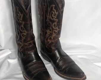Ariat Women's Brown Leather Boots 6.5B, 1001 0979, Alabama, Snip Toe, Western, Cowgirl