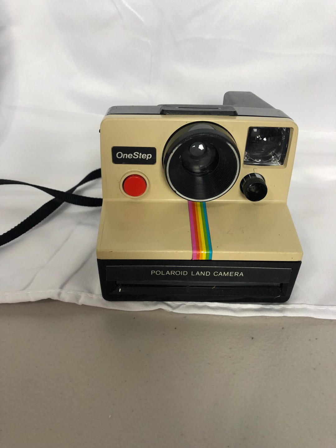 Vintage Polaroid Instant Camera One Step Land Camera With Strap Rainbow