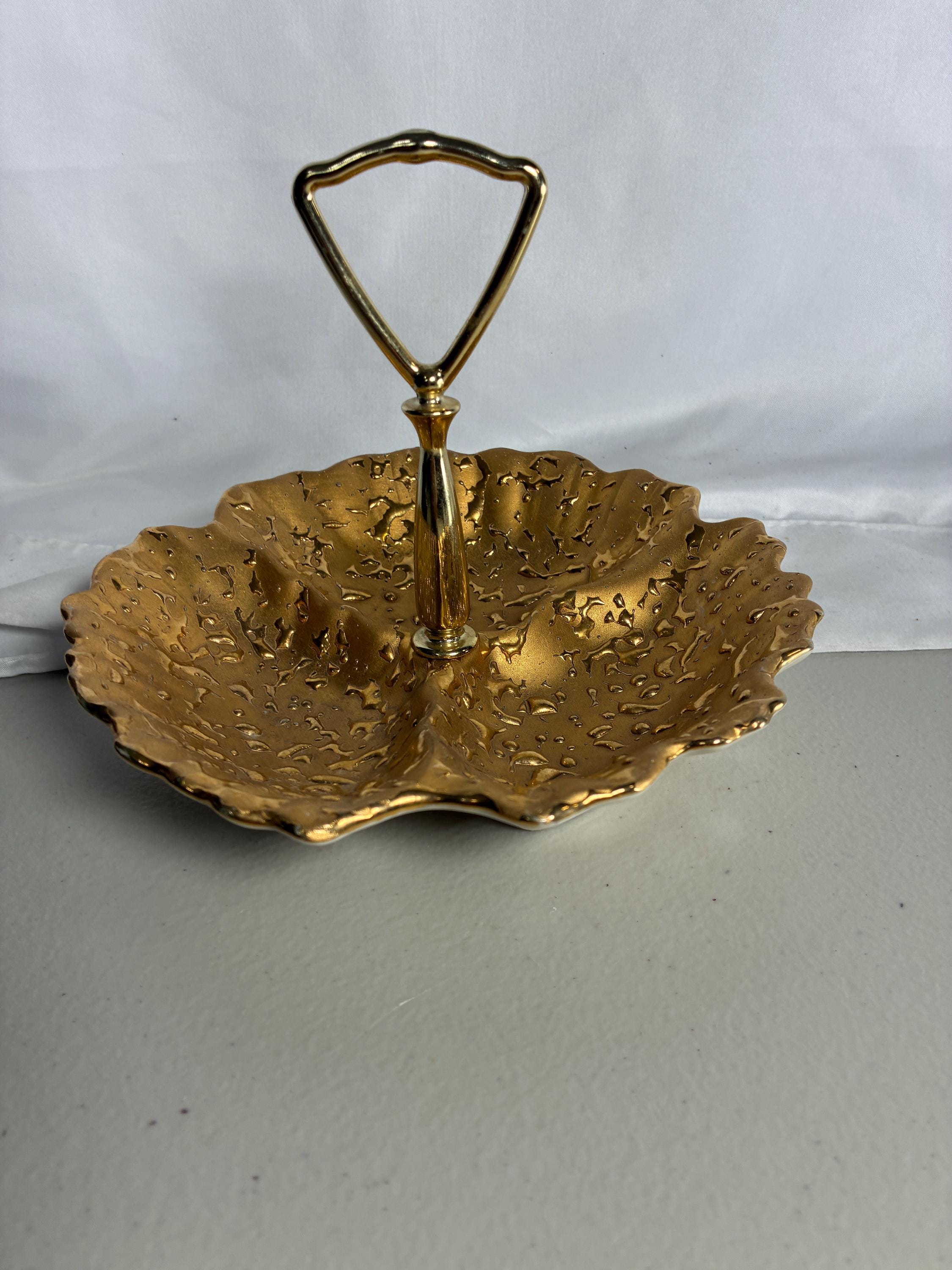 Weeping Bright Gold Dish - Etsy