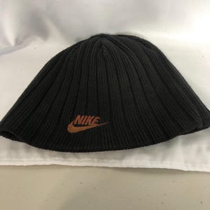 【Dead stock】NIKE beanie Y2K Vintage 90s Nike Swoosh Embroidery Beanie Unisex White