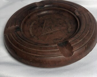 Vintage Western Rubber Ashtray, Goshen, Indiana, 6" across, made of heavy rubber