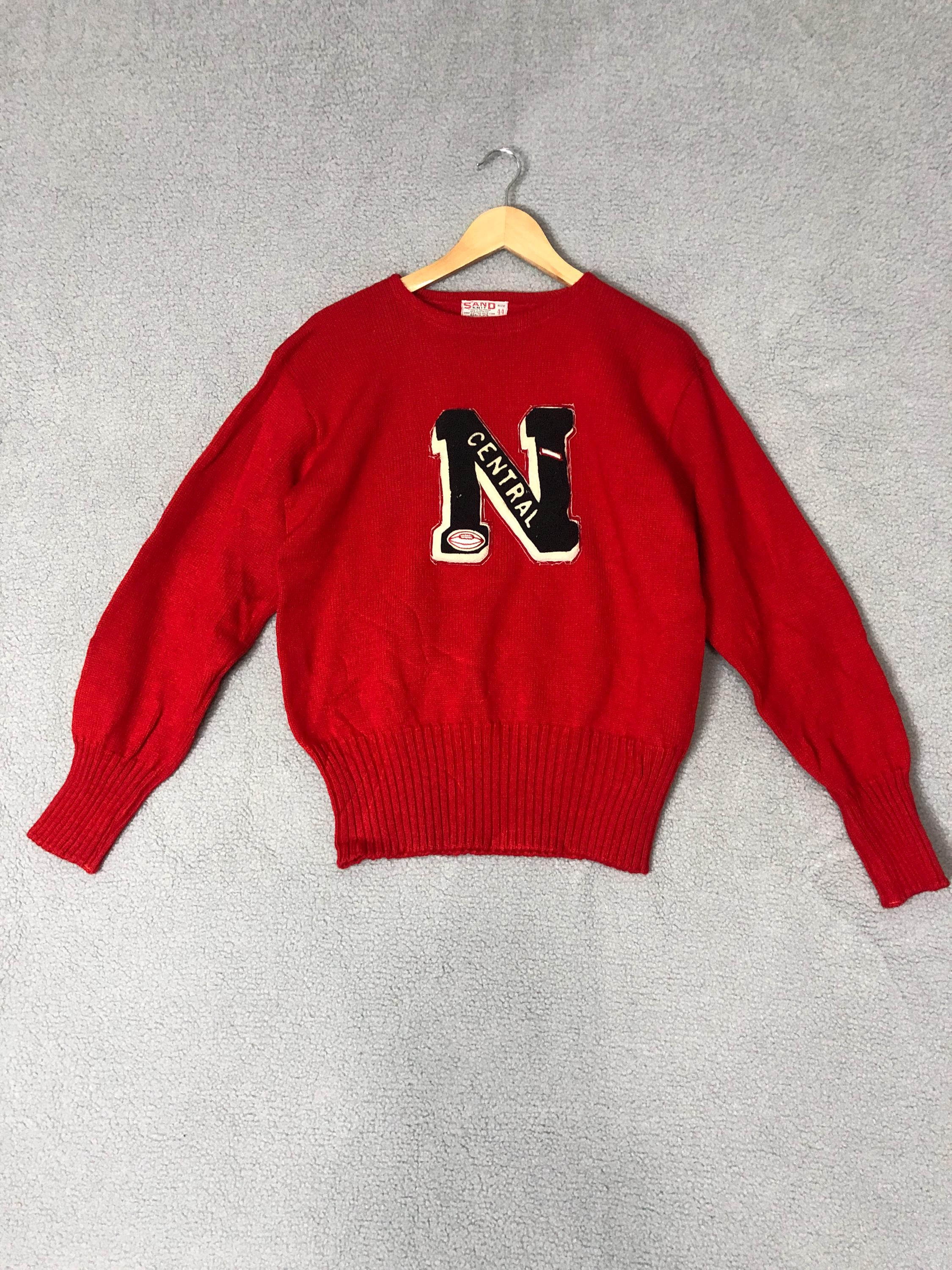 トップス 1950s Lettered knit Lettered sweater Vintage 50s 60s Letterman Sweater / Imperial Letterman