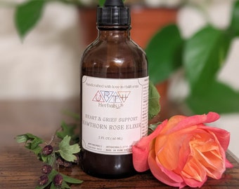 Hawthorn Rose Elixir - Heart & Grief Support