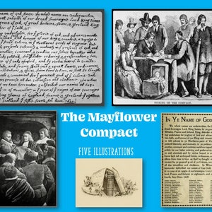 Mayflower Compact Illustrations Digital Download Printable PNG files to print