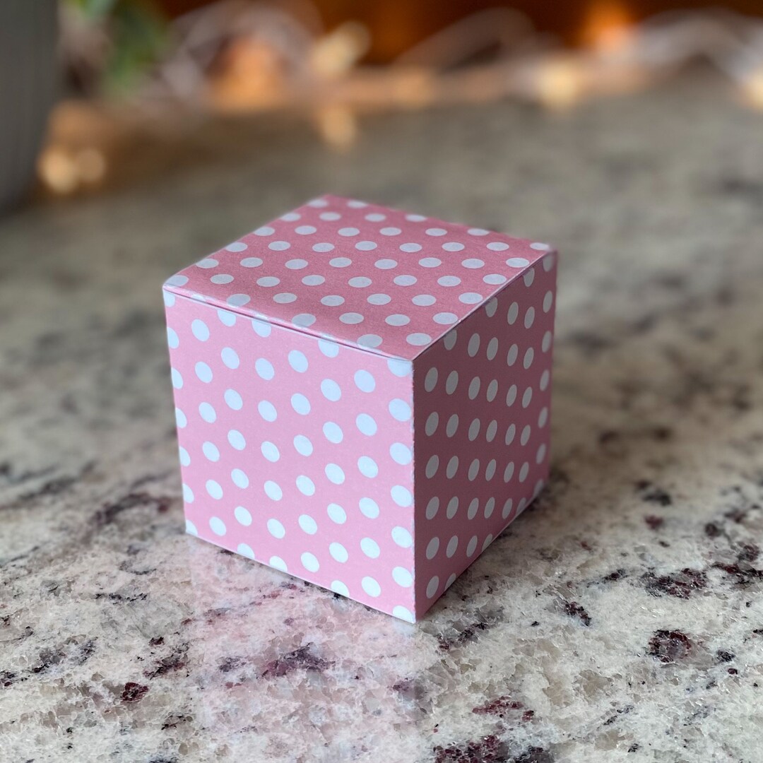 Pink With White Polka Dot Party Favor Gift Box for Birthday Party ...