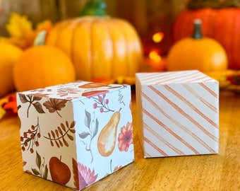 Thanksgiving / Fall Treat, Gift, Party Favor Boxes - Digital Download