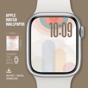 Sfondo orologio digitale, sfondo Apple Watch, gradazione boho, quadrante orologio, sfondo orologio, download immediato, quadrante orologio, arte digitale