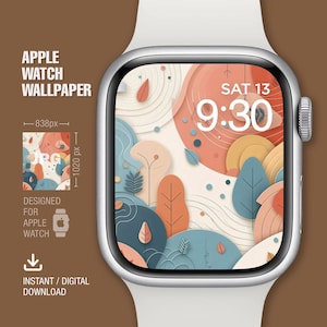 Sfondo Apple Watch, Quadrante, Sfondo autunnale, Alberi autunnali, Sfondo dell'orologio, Quadrante digitale, Arte digitale