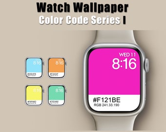 Digital Watch Wallpaper, Apple Watch Wallpaper, Color Code Series Watch Face, Watch Background, Instant download, Illustration, Digital Art