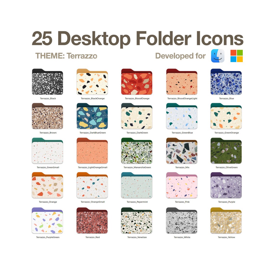 25 Desktop Folder Icons, Mac | PC Folder Icons , Desktop Aesthetic ...