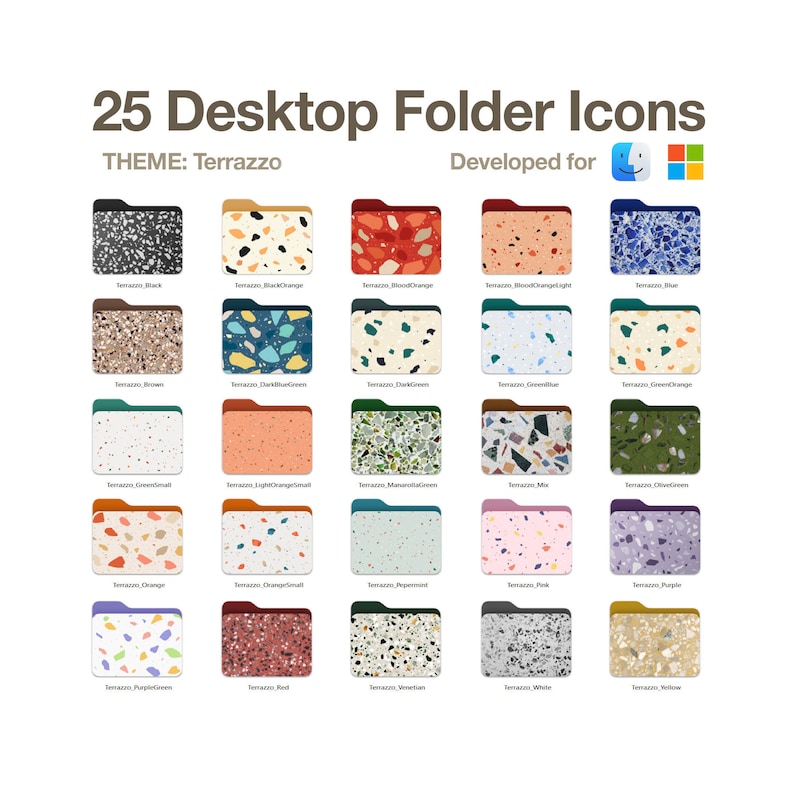 25 Desktop Folder Icons, Mac | PC Folder Icons , Desktop Aesthetic ...