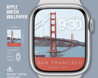 Apple Watch Wallpaper, Watch Face, Travel, San Francisco  , Watch Background, Digital Watch Face, Instant download, Digital Art