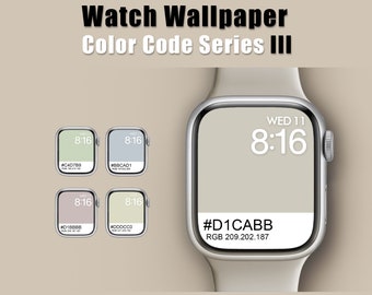 Watch Wallpaper, Apple Watch,  Boho Color Code Series 3, Watch Face, Watch Background, Instant download, Illustration, Digital Art