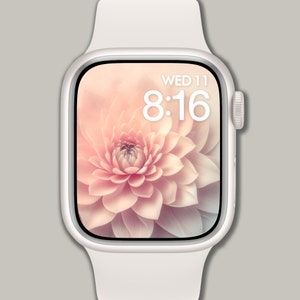 Sfondo Apple Watch, Quadrante dell'orologio, Fiore pastello, Sfondo dell'orologio, Quadrante digitale dell'orologio, Arte digitale, Design digitale