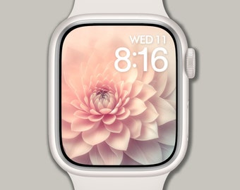 Apple Watch Wallpaper, Watch Face, Pastel Flower, Watch Background, Digital Watch Face, Digital Art, Digital Design