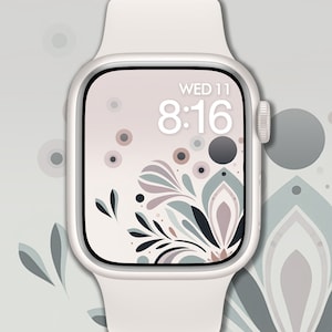 Sfondo Apple Watch, Quadrante dell'orologio, Pianta boho, Sfondo dell'orologio, Quadrante digitale dell'orologio, Arte digitale, Design digitale
