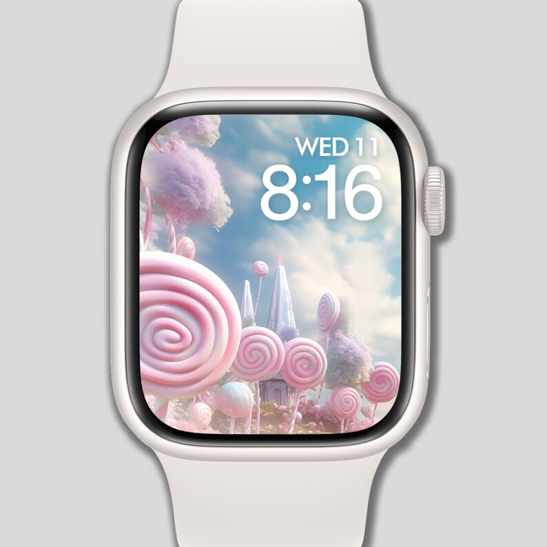 Apple Watch Wallpaper, Watch Face, Pastel Color, Lollipops, Watch