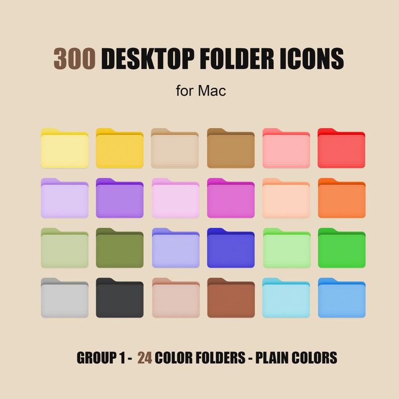 300 Bundle Desktop Folder Icons,macbook Folder Icons , Desktop ...