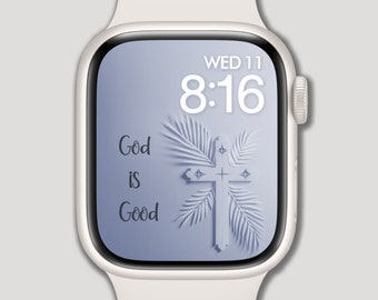Christliche Apple-Uhr, sofortiger Download, Bibel Uhrengesicht, digitale Bibel, digitale Kunst, Kreuz-Tapete