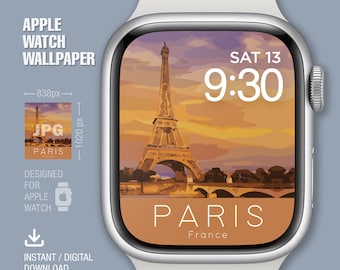 Apple Watch Wallpaper, Watch Face, Travel, France , Watch Background, Digital Watch Face, Instant download, Digital Art