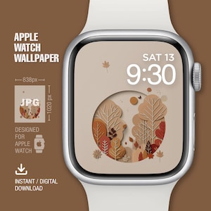 Sfondo Apple Watch, Quadrante, Sfondo autunnale, Foglie autunnali, Sfondo dell'orologio, Quadrante digitale, Arte digitale