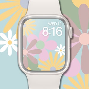 Digital Watch Wallpaper, Apple Watch Wallpaper, Boho Floral, Watch Face, Watch Background, Instant download, Digital Watch Face, Digital Art