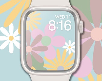 Digital Watch Wallpaper, Apple Watch Wallpaper, Boho Floral, Watch Face, Watch Background, Instant download, Digital Watch Face, Digital Art