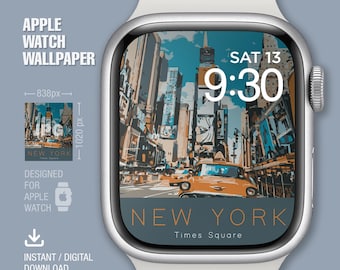Apple Watch Wallpaper, Watch Face, Travel, New York City , Watch Background, Digital Watch Face, Instant download, Digital Art