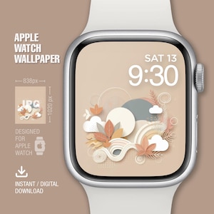 Sfondo Apple Watch, Quadrante, Sfondo autunnale, Autunno bohémien, Sfondo per orologio, Quadrante digitale, Arte digitale