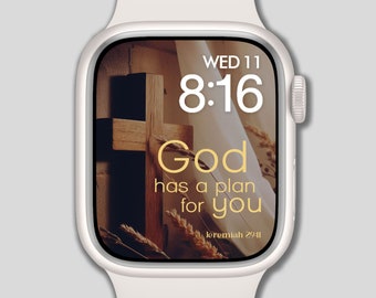 Christian Apple Watch,  Scripture Wallpaper, Instant Download, Cross Watch face, Digital Bible, Bible Verse, Digital Art