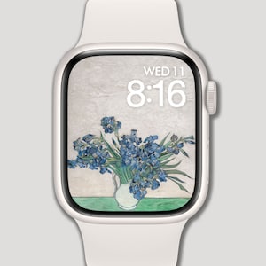 Sfondo Apple Watch, Quadrante, Van Gogh, Iris, Sfondo dell'orologio, Quadrante digitale, Arte digitale, Design digitale, Sfondo